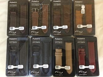 Assorted Apple Watch leather bands brand new