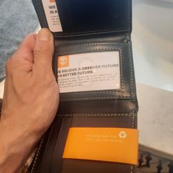 Timberland D77221 Trifold Leather Wallet - Black Authentic Brand New Without Box