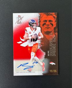 2025 Topps Signature Class Bo Nix Denver Broncos Rookie Pick Auto #18 /25 RC