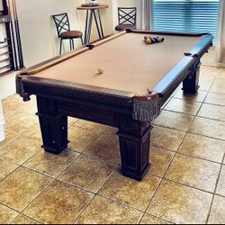 8’ Pool Table and Accessories 