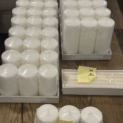 Brand New Unscented Variety Pillar Candles