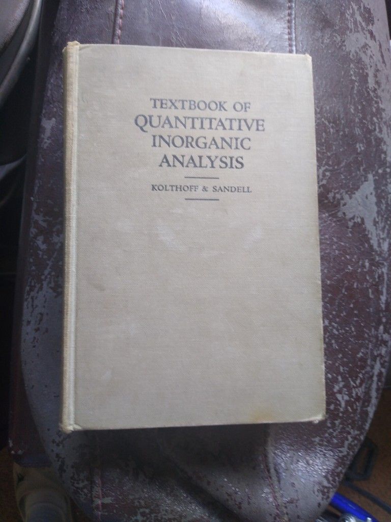 Textbook Of Quantitative Inorganic Analysis