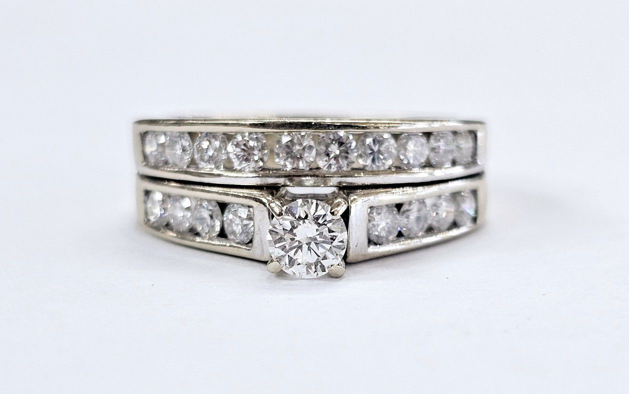 Gold Diamond Wedding Ring Set #8200