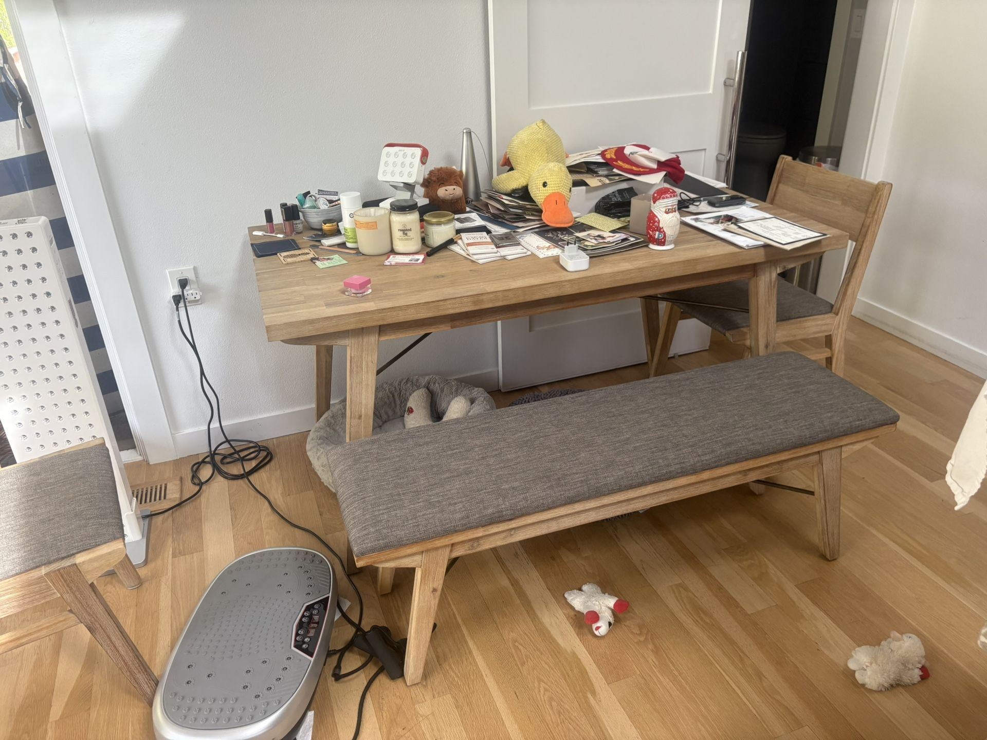 Table With Bench And 2 Chairs
