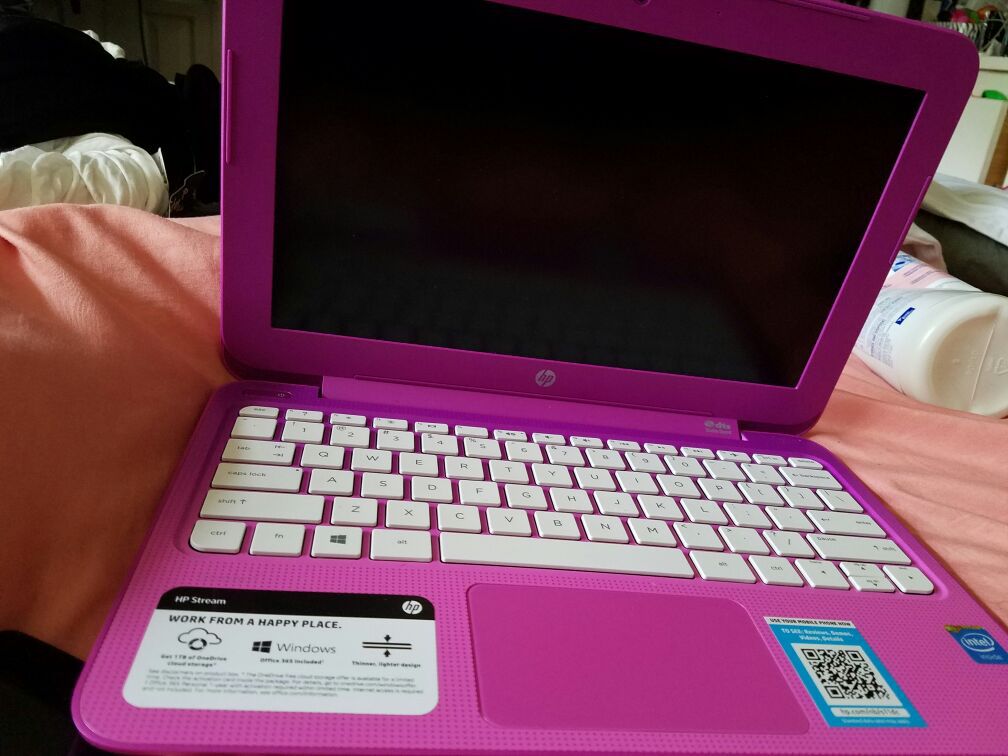 Hot Pink Mini Hp laptop computer
