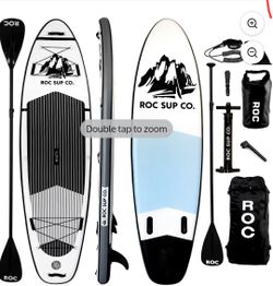 ROC Outdoors 10ft 6in Inflatable Stand Up Paddle Board with Pump, Premium Accessories & Backpack