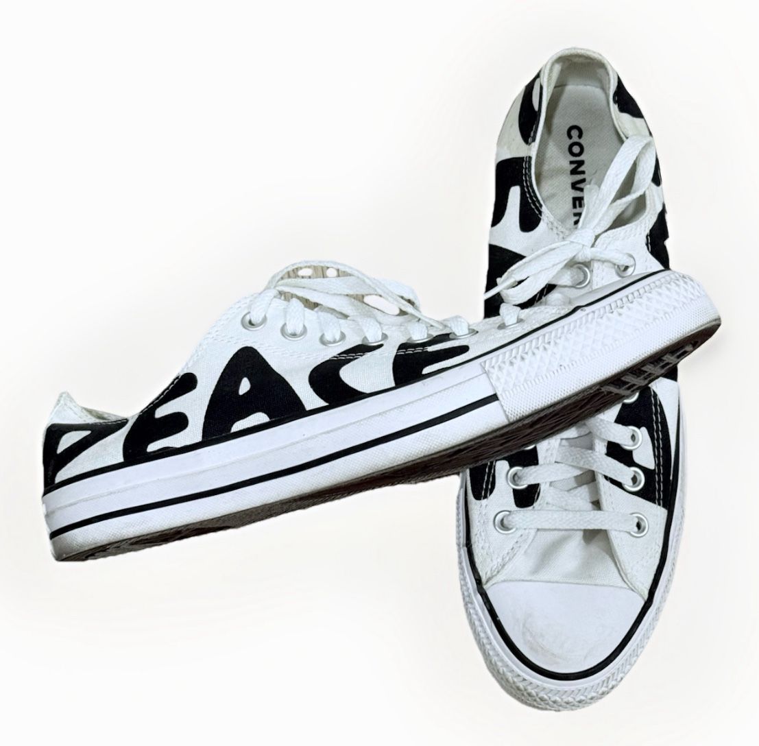 CHUCK TAYLOR CONVERSE PEACE LOW TOP SHOES SIZE 11