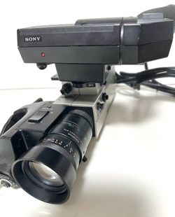 Vintage Collectible 80s Sony Trinicon HVC 2400 Professional Camcorder Color Video Camera Prop