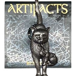 Vintage Jonette Jewelry Company Pewter Cat & Kitten Brooch