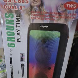 Bluetooth Speaker With Microphone Remote Lights