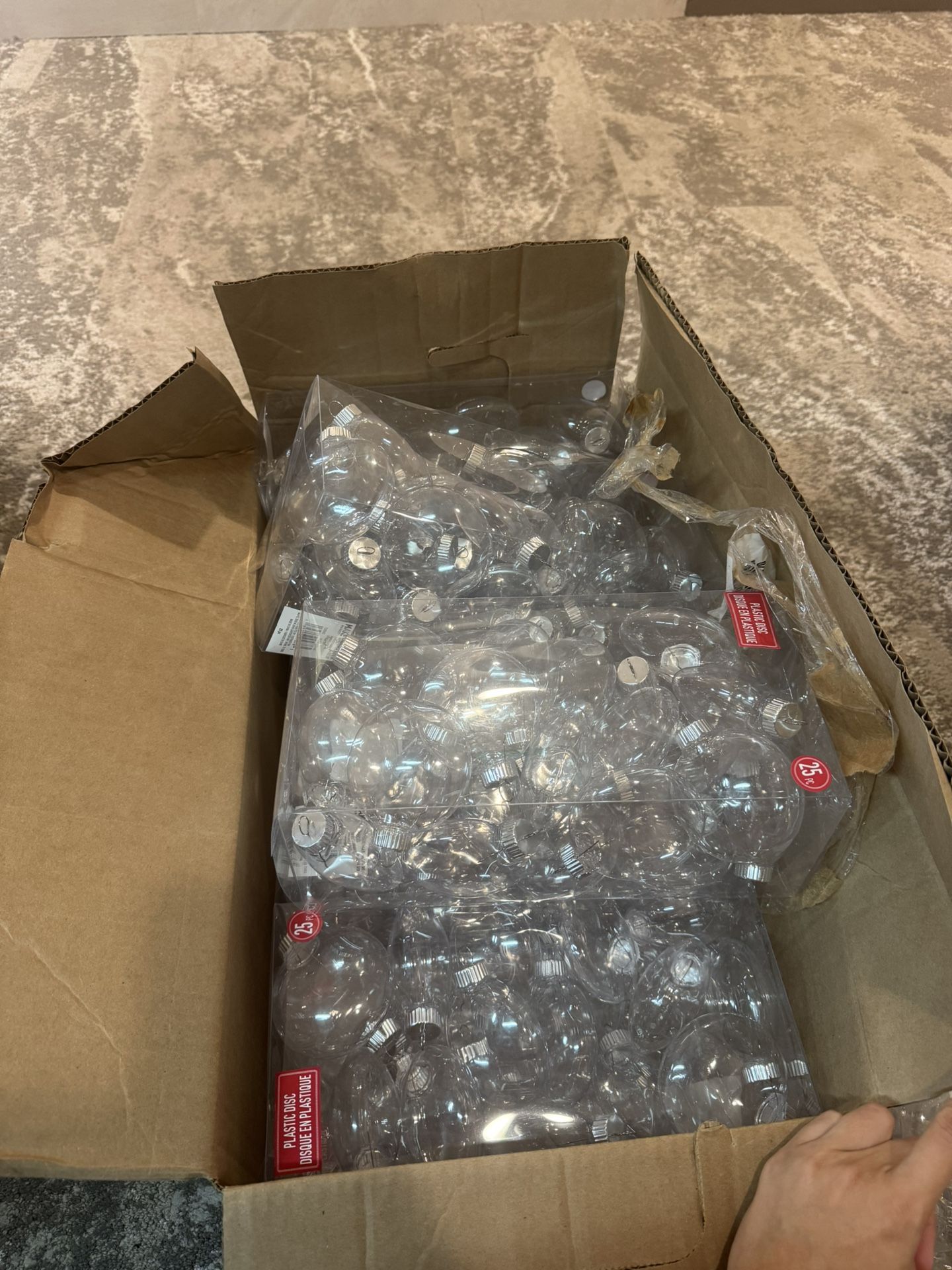 Plastic Ornaments For Christmas (12 Boxes Per 25pcs)