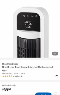 OmniBreeze Tower Fan with Wi-Fi DC2313R