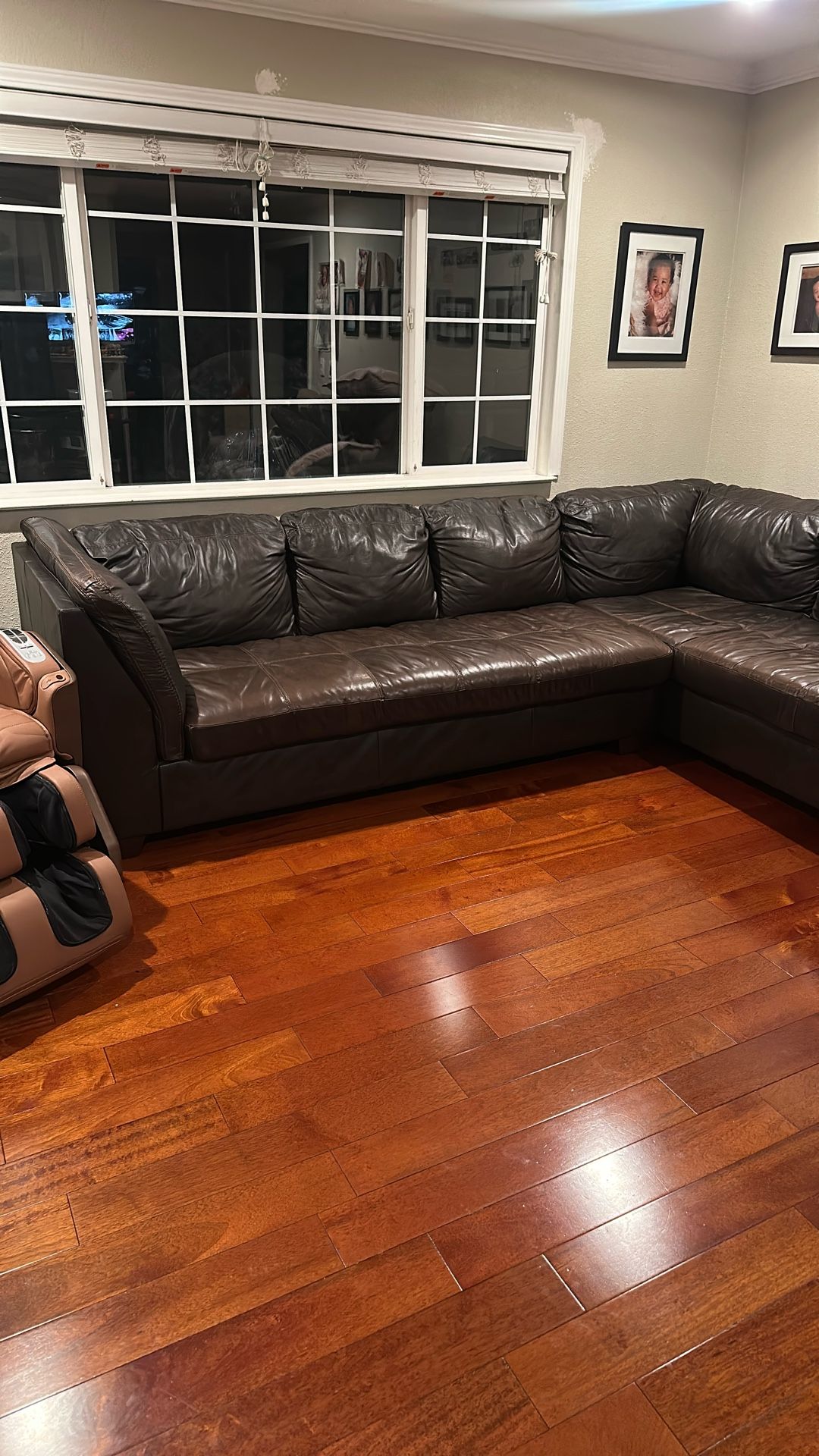 Brown Leather Couch