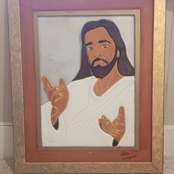 1970 Antique Jesus Art Very Rare Antique 