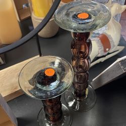 Glass Candle Holders