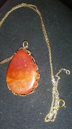 Vintage necklace real stone