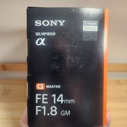 Brand new Sony FE 14mm f1.8 GM Lens G Master