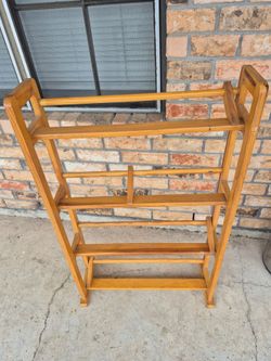 Wooden 4-Tier Freestanding Shelf Unit