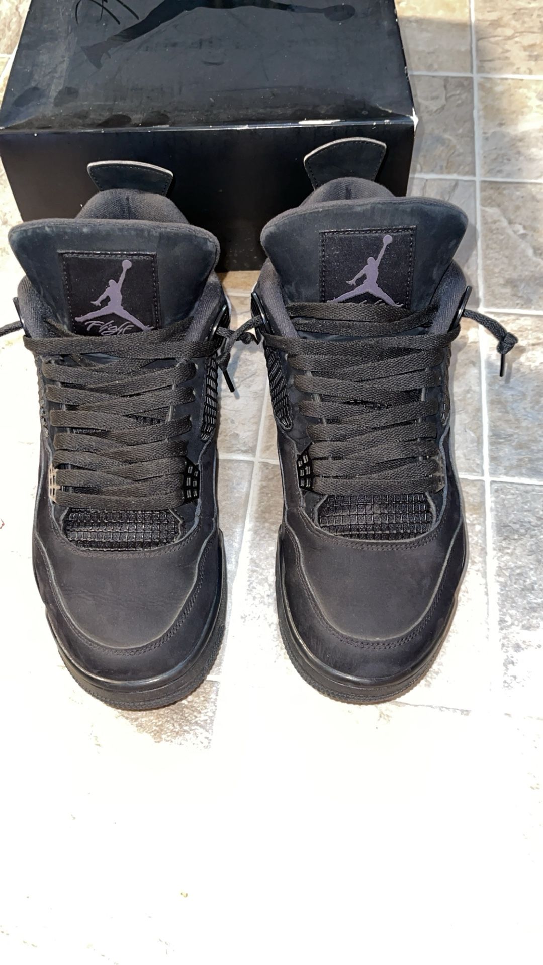 Jordan black cat 4s Sz 12 has box og all