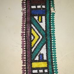 Vintage Ndebele Beaded Wedding Veil, South African Wall Hanging Art decoration 11 in 