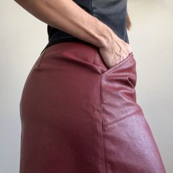 LEATHER Skirt Mini  NEW 