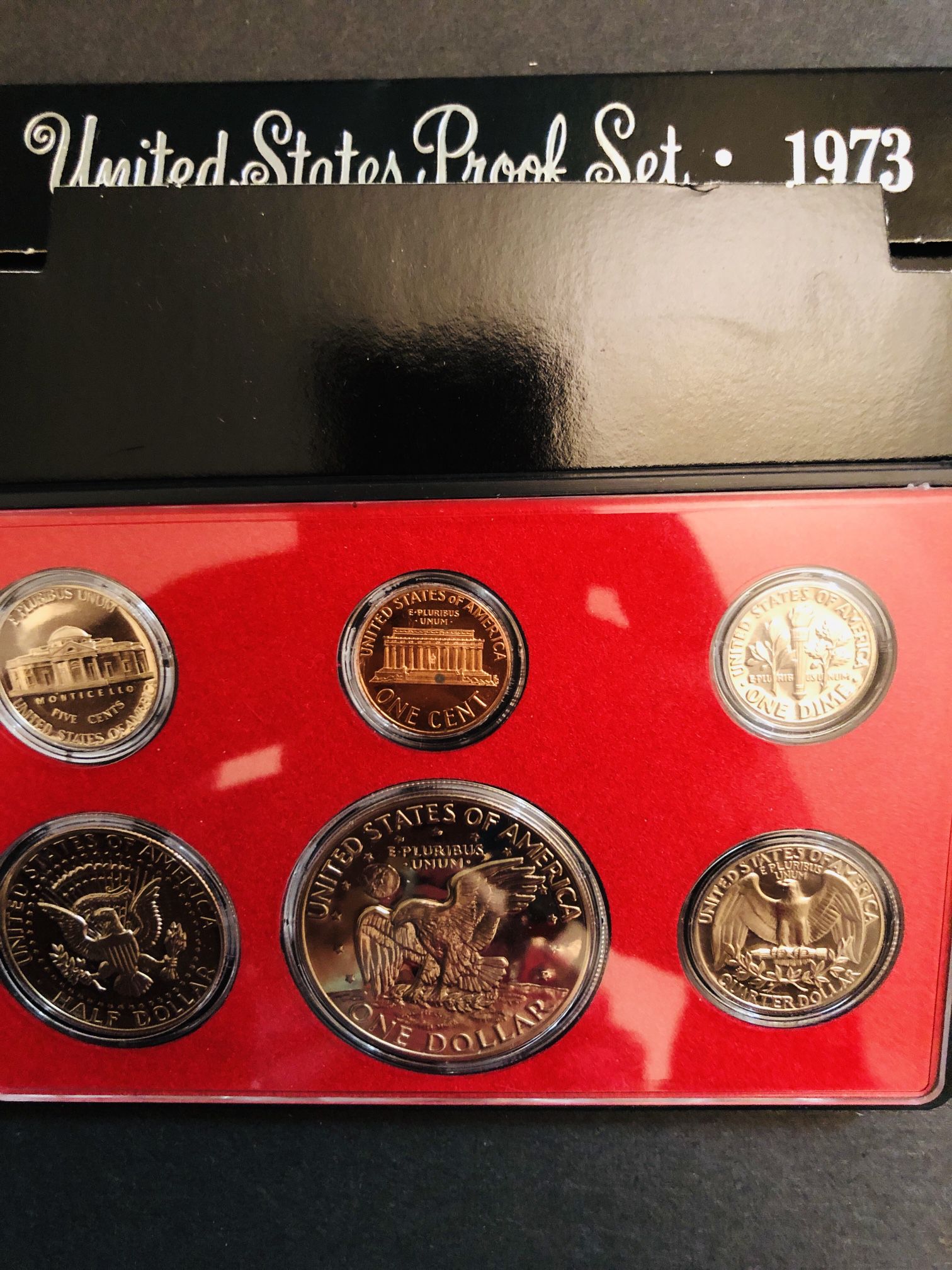 1973 United States Proof Coins Set 6 Coins 