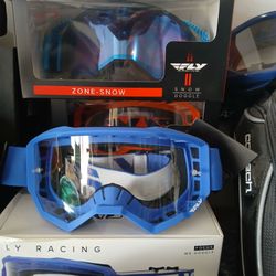 Fly racing off-road goggles blue with a clear lands brand new $35 each