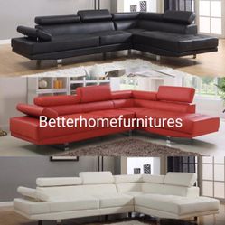 Brand New Leather Sectionals In Many Colors- Fast Delivery- Finance Available $39 Down