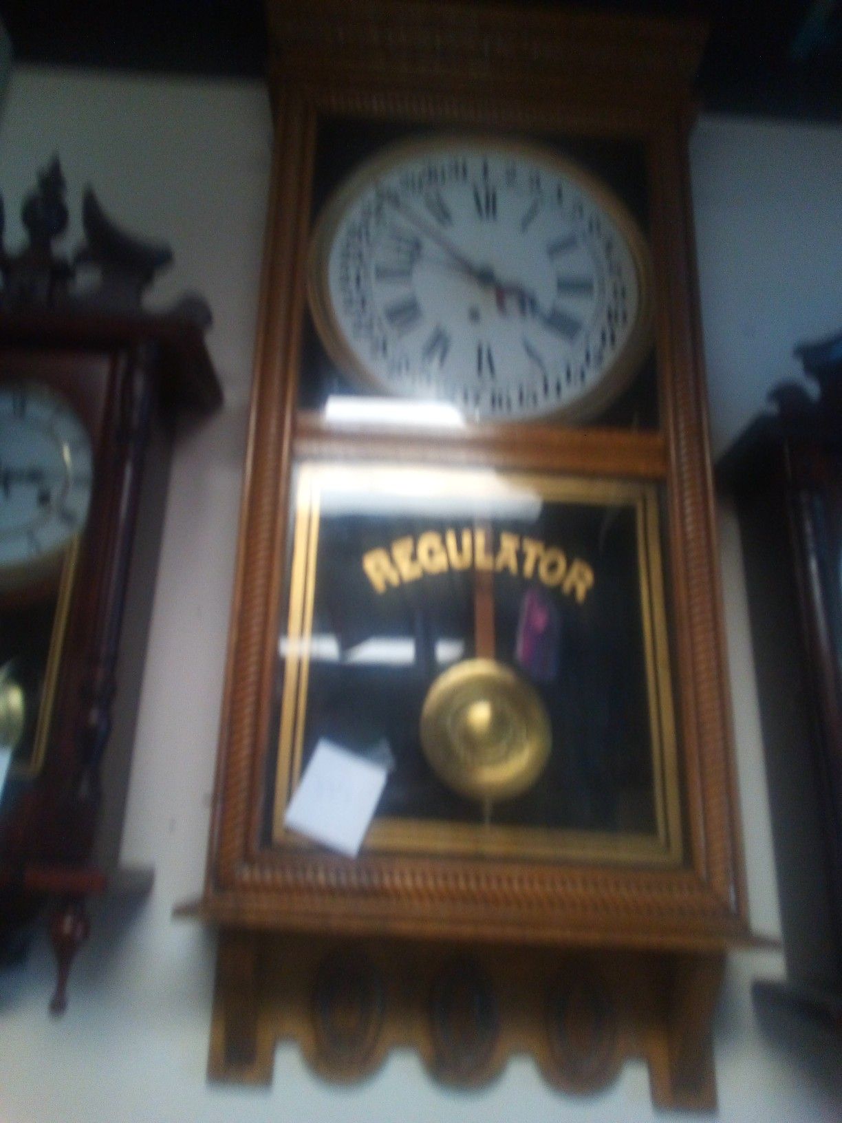 Antique key wound clock very nice shape works well has key $150