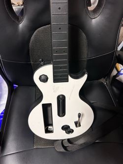 Wii Guitar Hero Gibson Les Paul White Wireless Guitar Strap & Back Cover