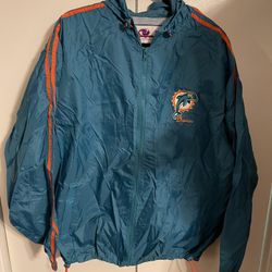 Vintage Miami Dolphins Windbreaker XL 