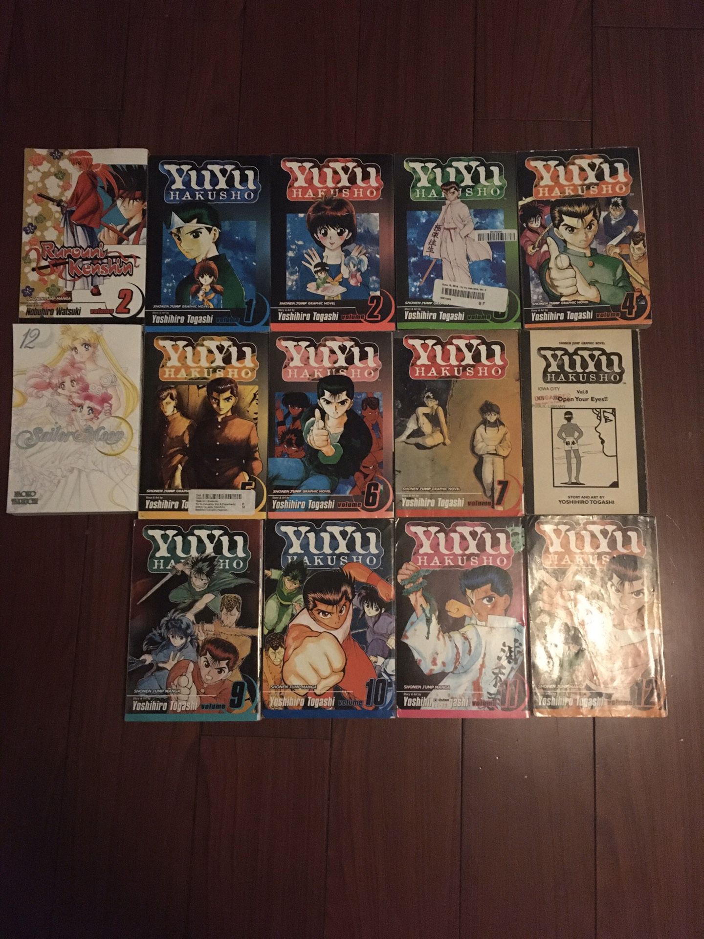 Yuyu Hakusho volume 1-12, Sailor moon, Ruroni Kenshin Anime/Manga