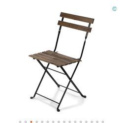 French Bistro Slatted Cafe Folding Chair