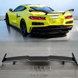 Glossy Black Rear Trunk Spoiler Wing Lip TRD Style For Chevy Corvette C8