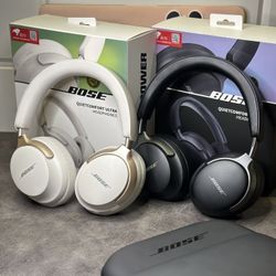 Bose QuietComfort Ultra Bluetooth Headphones , Wireless Headphones with Spatial Audio, Over Ear Noise Cancelling with Mic, Black