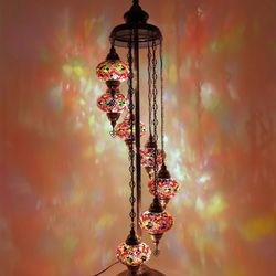 Hand made 7 ligh floors Turkish lamps