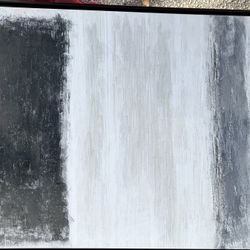 25 x 37 Textured Black Minimal Painting