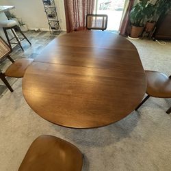 Wood Table And Chairs $800