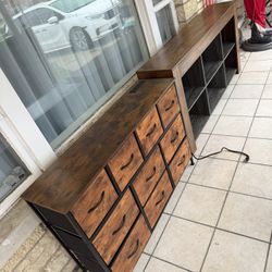 Dresser and Bookshelf