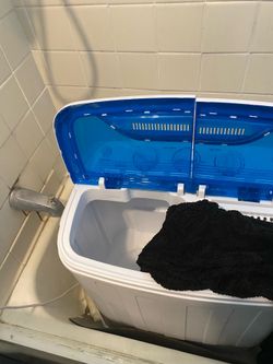 Portable washer and dryer spin