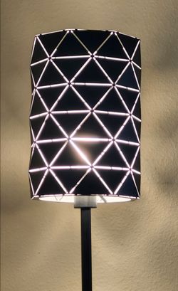 Modern Black Geometric Floor Lamp – 62" Tall Designer Accent Light