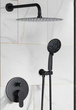 Bronze shower system all in one 9 spray pattern spa, rainfall,360° swivel 70" hose, anti scalding
