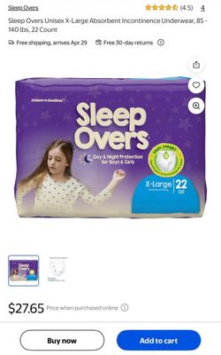 New sleep overs 10bags size XL