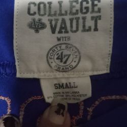 Rare- Pink Victoria's Secret College Vault by Forty Seven Brand Sz S Blue & Orange 3/4 Sleeve Jersey Material Style Top