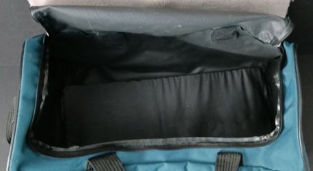 Teal Duffel Bag with Black Interior