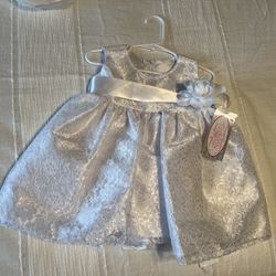 New White Lace Baptism Dress 6-12months 
