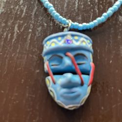 Oaxacan Beaded Necklace And Pendant - Appr 20” Long - Beautifully Detailed 