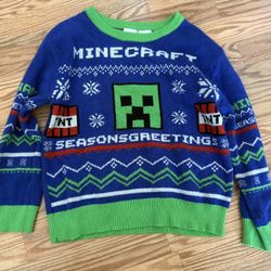 Minecraft Boys Ugly Sweater Size 8