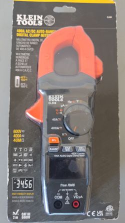 KLEIN AC/DC Digital Clamp Meter, TRMS Auto-Ranging 400 Amp