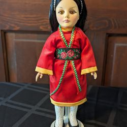 Wonderful World Of Effanbee, Korea. Doll with stand.